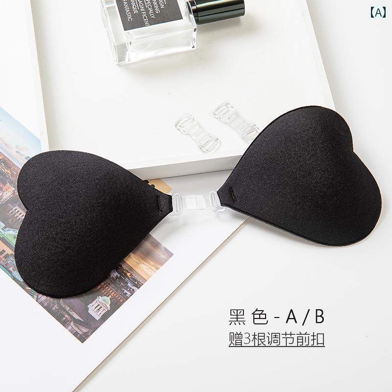 Meitu 調節可能 プッシュアップ 胸パッド ハート型 バンプ 防止 乳首 胸パッド レディース ウェデングドレス 薄手 涼しい 大きめ 胸 シリコン 夏