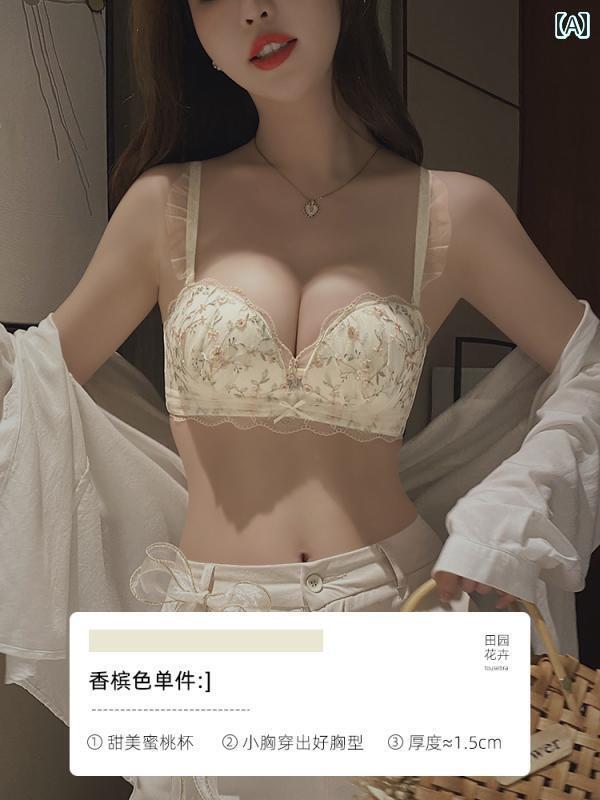レディース 下着 貧乳 プッシュアップ 垂れ 防止 レース 女の子 女の子 ブラジャー ショーツセット