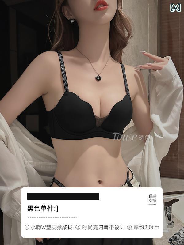 下着 レディース 秋冬 シームレス 貧乳 プッシュアップ 副胸 たるみ 防止 セクシー 漏れや い 肩 ストラップ ブラセット