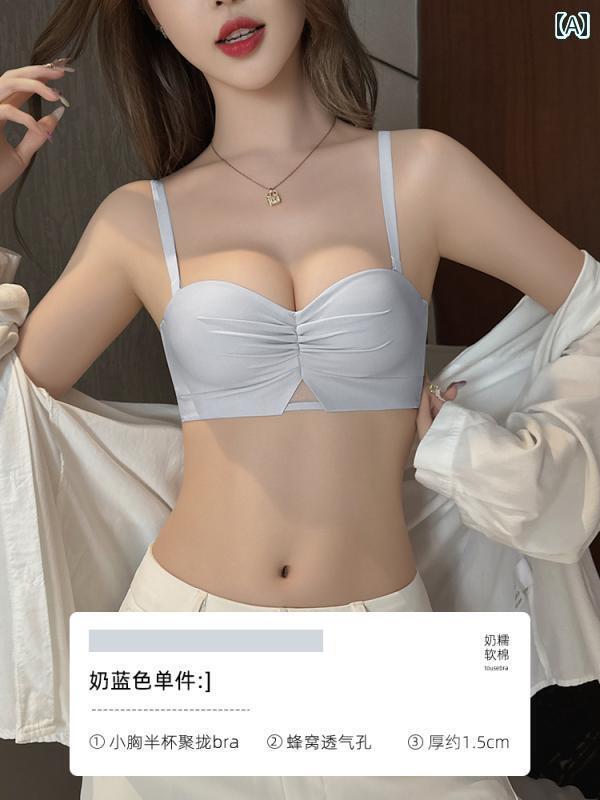 下着 レディース 胸 小さめ ハーフ カップ 厚手 大きくった 小さめ 胸 夏 薄手 涼しい ブラジャー ショーツセット