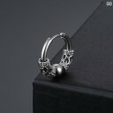アクセサリー メンズ レディース カップル 夫婦 お揃い ペア レトロ ドラゴ ン 柄 ステンレス ラウンド ワイヤー イヤリング チタン鋼 耳骨 バックル 韓...