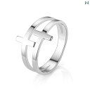 レディース アクセサリー クロスボーダー 18K チタン鋼 クロス リング あせ しい ステンレス カッテング リング ジュエリー