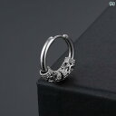 アクセサリー メンズ レディース カップル 夫婦 お揃い ペア レトロ ドラゴ ン 柄 ステンレス ラウンド ワイヤー イヤリング チタン鋼 耳骨 バックル 韓...
