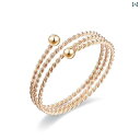 レディース アクセサリー オープン チタン スチール リング 韓国 シンプル リビング マウス 調節可能 コイル リングジュエリー