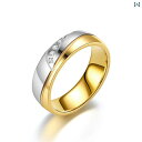 リング メンズ レディース 婚約 結婚 指輪 ペア アクセサリー 指輪 クロスボーダー 2 ゴールド チタン スチール 韓国 シンプル ペア アクセサリー