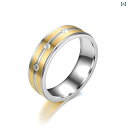 アクセサリー メンズ レディース カップル 夫婦 お揃い ペア クロスボーダー ジュエリー チタン鋼 リング 2 ゴールド つや消 リング 結婚 指輪