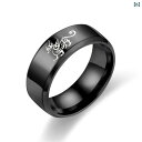 アクセサリー メンズ レディース カップル 夫婦 お揃い ペア チタン鋼 ドラゴン 柄 リング ステンレス つや消 リング リングジュエリー