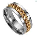 アクセサリー メンズ レディース チタン鋼 回転 チェーン リング 回転 ジュエリー 押 き オープン ビール リング