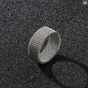 レディース アクセサリー クロスボーダー ステンレス ジュエリー 8 メッシュ リング 幾何学 ワイド フェイス チタン鋼 リング
