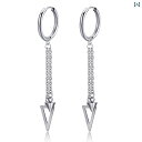メンズ アクセサリー 韓国 タッセル チェーン ピアス トレンド ピアス ノンホール ピアス チタン ピアス ステンレス ピアス