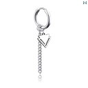 アクセサリー メンズ レディース カップル 夫婦 お揃い ペア 韓国 プレミアム タッセル チェーン イヤリング フラット イヤリング チタン鋼 イヤリング ノンホール ピアス イヤリング
