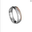 アクセサリー メンズ レディース カップル 夫婦 お揃い ペア クロスボーダー 6 リング 結婚 指輪 チタン鋼 ジュエリーリング 斜め メッキ