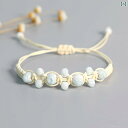 レディース アクセサリー 小さめ フレッシュ 水晶 粉末 景 徳 鎮 セラミック ブレスレット 織り ビーズブレスレット エスニック ハンド ジュエリー