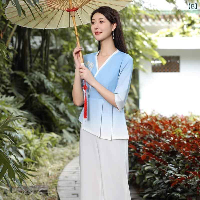 エステ ユニフォーム レディース 制服 サロン おしゃれ ユニフォーム チャイナ風 ズボン スーツ 夏 ショップ スリム オーバー オール