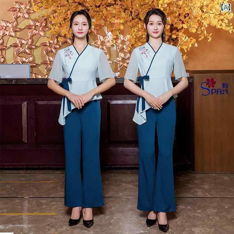 エステ ユニフォーム レディース 制服 サロン おしゃれ 夏 ユニフォーム フットスパ ショップ マッサー..