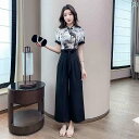 エステ ユニフォーム レディース 制服 サロン おしゃれ レトロ ワイドレッグ パンツ スーツ 中国 マッサージ 健康 技術者 美容室
