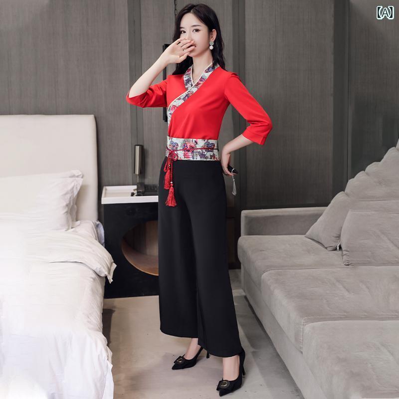 エステ ユニフォーム レディース 制服 サロン おしゃれ 美容師 秋冬 スーツ ショップ 技術者 服 中国