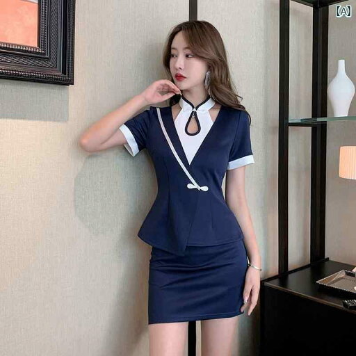 キャバ ドレス セクシー ミニスカート マッサージ セラピスト ユニフォーム 制服 スパ フロント フット サウナ スーツ キャバ ドレス セクシー ミニスカート マッサージ セラピスト ユニフォーム 制服 スパ フロント フット サウナ スーツ