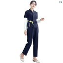 エステ ユニフォーム 制服 サロン スパ マッサージ リラクゼーション エステシャン セラピスト レディース 黒 秋冬 美容 服 セット