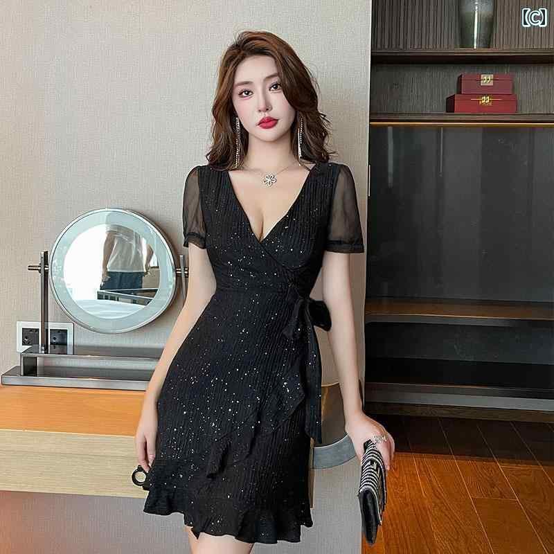 エステ ユニフォーム 制服 サロン スパ マッサージ リラクゼーション エステシャン セラピスト セクシー 24年 キャバ 魅惑 ドレス ペデキュア フットバス キャバ 夏 Vネック スカート