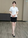 エステ ユニフォーム 制服 サロン スパ マッサージ リラクゼーション エステシャン セラピスト 韓国 美容師 ショート スカート 美容院 健康 クラブ 夏 半袖 薄手 涼しい 刺繍
