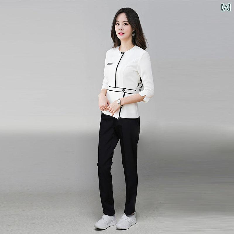 エステ ユニフォーム 制服 サロン スパ マッサージ リラクゼーション エステシャン セラピスト 韓国 美容 韓国 管理 美容師 ストレッチ