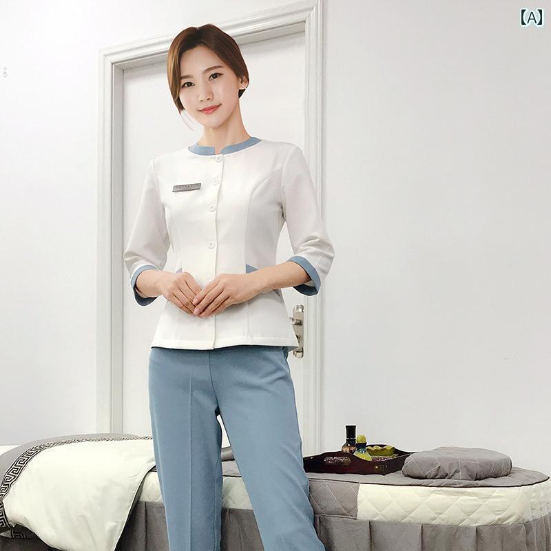 エステ ユニフォーム 制服 サロン スパ マッサージ リラクゼーション エステシャン セラピスト 秋冬 美..