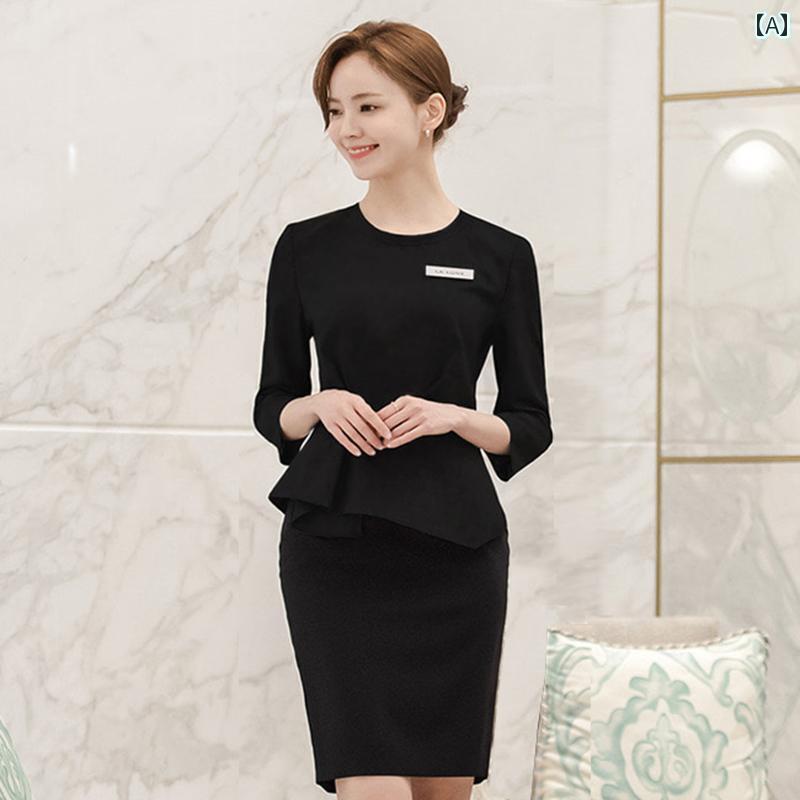 エステ ユニフォーム 制服 サロン スパ マッサージ リラクゼーション エステシャン セラピスト ビジネス 服装 レディース 美容師 韓国 整形 外科 ホテル フロント デスク