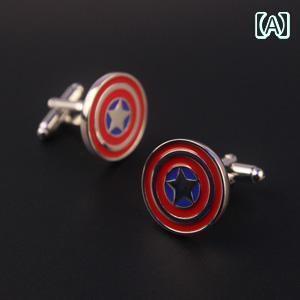 メンズ フレンチ カフス シャツ ボタン レディース キャプテン アメリカ