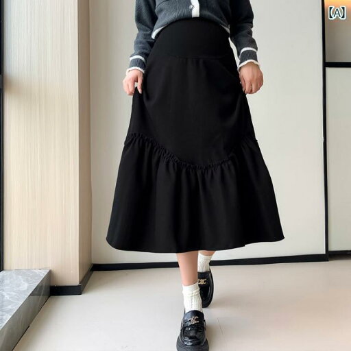 秋冬 アウターに 最適 マタ ニテ ブラック スカート ゆったり 着痩せ 耳 飾り aライン ケーキ スカート イレギュラー 丈 スカート 秋冬 アウターに 最適 マタ ニテ ブラック スカート ゆったり 着痩せ 耳 飾り aライン ケーキ スカート イレギュラー 丈 スカート