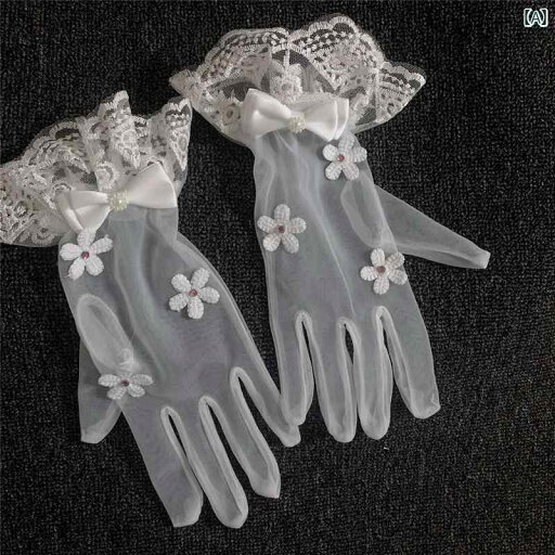 ブライダル アクセサリー ウェディング パーティー 結婚式 花嫁 婦 小物 ドレス 手袋 ショート メッシュ 白 レース 小さめ 花 韓国 写真 ブライダル アクセサリー ウェディング パーティー 結婚式 花嫁 婦 小物 ドレス 手袋 ショート メッシュ 白 レース 小さめ 花 韓国 写真