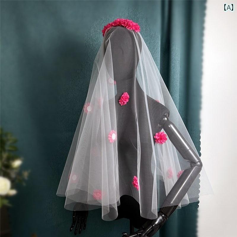 ブライダル アクセサリー ウェディング パーティー 結婚式 花嫁 婦 小物 小さめ 花びら 手 赤 バラ ベ..