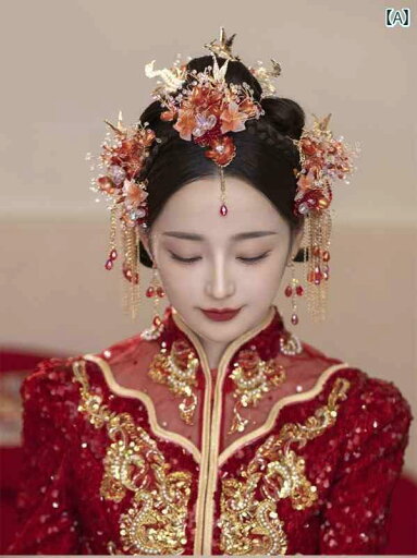 ブライダル アクセサリー ウェディング パーティー 結婚式 花嫁 婦 小物 中国 レトロ 赤 釉 花 頭飾り 額 ドロップ フラワー タッセル ヘア ブライダル アクセサリー ウェディング パーティー 結婚式 花嫁 婦 小物 中国 レトロ 赤 釉 花 頭飾り 額 ドロップ フラワー タッセル ヘア