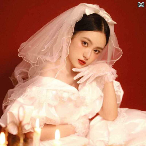 ブライダル アクセサリー ウェディング パーティー 結婚式 花嫁 婦 小物 写真撮影 ベール ショートリボン 多層 ヘッド ドレス ふわふわ 糸 ブライダル アクセサリー ウェディング パーティー 結婚式 花嫁 婦 小物 写真撮影 ベール ショートリボン 多層 ヘッド ドレス ふわふわ 糸