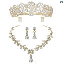 ブライダル アクセサリー 小物 ウェディング 結婚式 パーティー 婦 花嫁 舞台 小道具 コスプレ ドレス ヘッド ドレス 3 点 セット 韓国 クラウン ドレ...