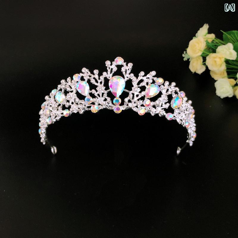 ブライダル アクセサリー 小物 ウェディング 結婚式 パーティー 婦 花嫁 舞台 小道具 コスプレ 子供 クラウン ティアラ ヘア クラウン 女の子 女の子 誕生日 パフォーマンス ヘッド バンド プリンセス ドレス