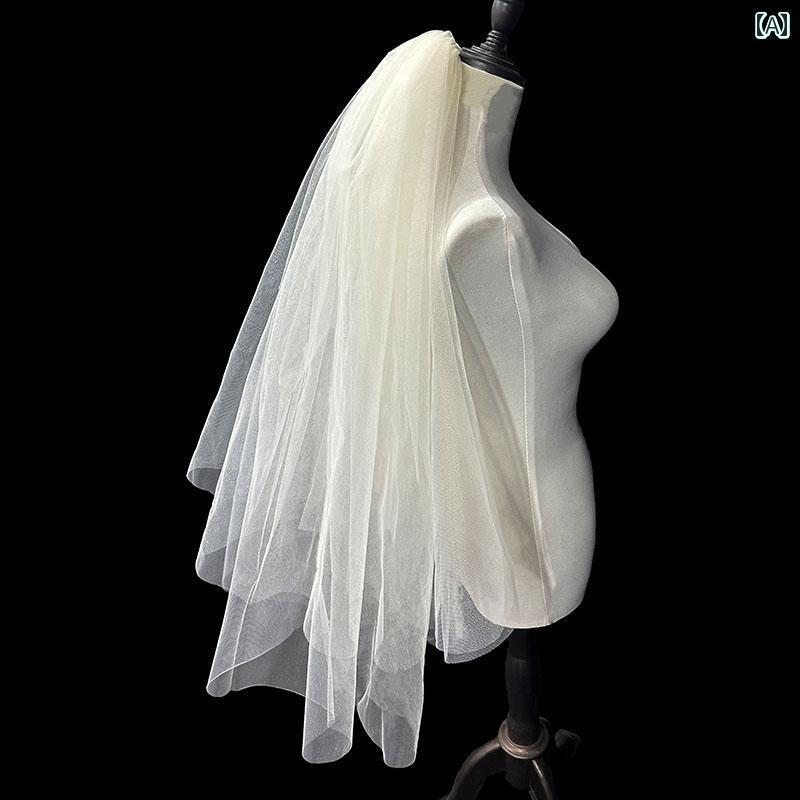 ブライダル アクセサリー 小物 ウェディング 結婚式 パーティー 婦 花嫁 舞台 小道具 コスプレ ドレス ベール フェアリー 韓国 糸高精細 透明 ベール ヘッド ドレス