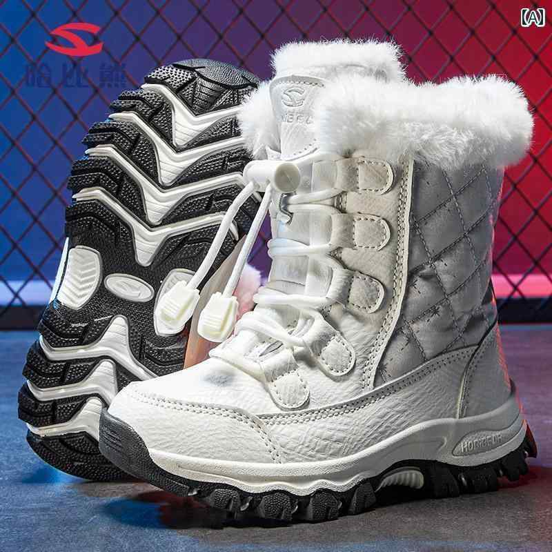 スノーブーツ レディース 子供 大きめ 綿靴 起毛 厚手 冬 防水 暖かい 女の子 女の子 綿靴 女の子 女の子 スキー ブーツ