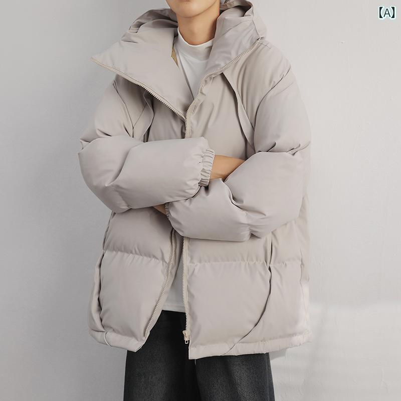 フード コットン コート コットンコート 厚手 暖かい 快適 無地 デイリー ブレッド コート