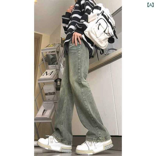 メンズ レトロ ブルー トール ロング パンツ アメリカン ストリート スパイシー ジーンズ ハイウエスト パンツ メンズ レトロ ブルー トール ロング パンツ アメリカン ストリート スパイシー ジーンズ ハイウエスト パンツ