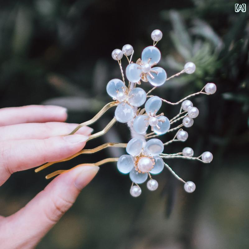 ヘアアクセサリー 漢服 ヘアピン レトロ 衣装 レディース ヘアピン 漢服 帽子 レトロ タッセル スーパー フェアリー ウォーキング フル セット