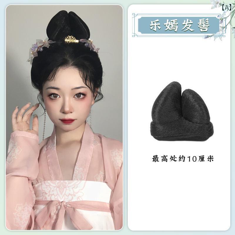 ウッグ レトロ つけ毛 かつら 舞台 小道具 パフォーマンス コスプレ 漢服 バッグ アンテーク クッション ヘア バッグ 子供 ヘア バッグ セット