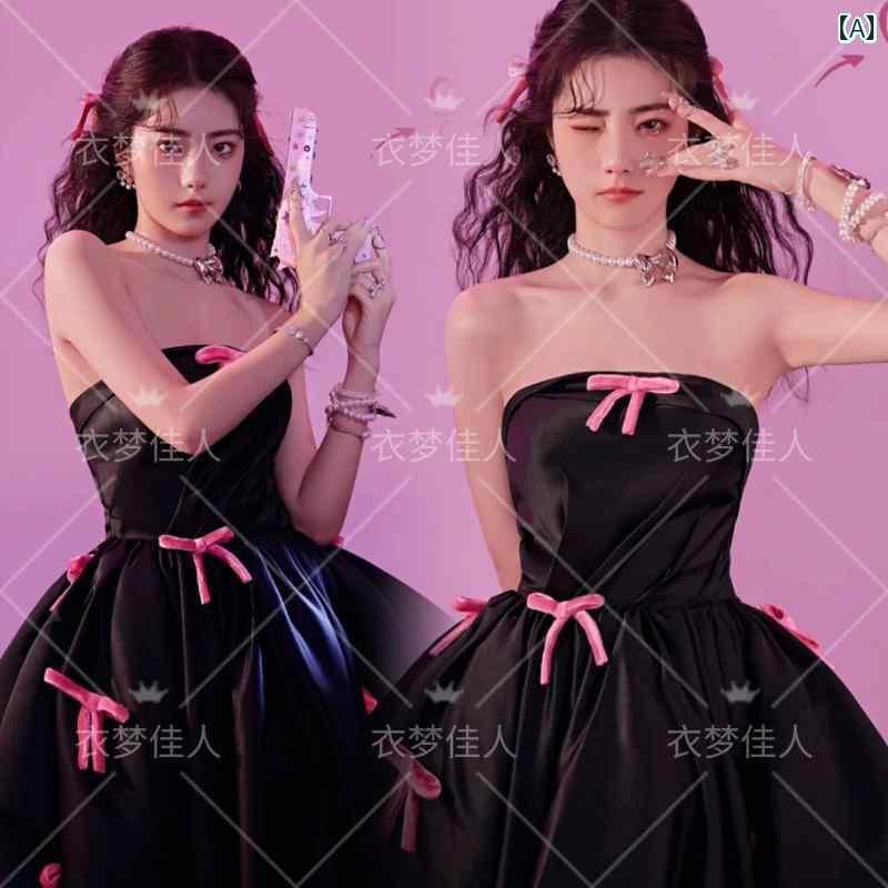 撮影 ドレス 写真 フォト 記念 コスプレ アート 思い出 スタジオ 服 恋人 かわいい アート チューブ トップスス スカート