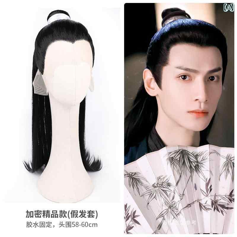 ウッグ レトロ かつら 舞台 パフォーマンス 小道具 コスプレ 衣装 フェアリー 風 メンズ セット ハンド フック 映画 テレビ ドラマ メンズ 主人公 リア...