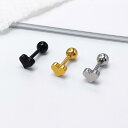 アクセサリー レディース 韓国 シンプル チタン鋼 耳骨 爪 耳 爪 ネジ ツイスト バックル 小さめ イヤリング ラブ ハート