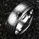 アクセサリー レディース 辺 般若心経 刻印 ステンレス リング 8 アークリング 指輪 チタン鋼 ジュエリー