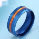 アクセサリー メンズ レディース カップル 夫婦 お揃い ペア クロスボーダー ステンレス ジュエリー 滴下 オイル リング 青 黒 カラー チタン鋼 リング