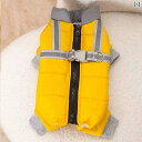 ペット 服 犬 牽引 秋冬 綿 コート 小型 犬 ビションフリーゼ テディ 子犬 四本 足 コート 冬 厚手 暖かい 綿 コート
