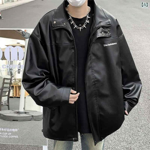 メンズ カメラ レザージャケット 春秋 アメリカン ストリート カジュアル バイク スタンドカラー レザージャケット メンズ カメラ レザージャケット 春秋 アメリカン ストリート カジュアル バイク スタンドカラー レザージャケット