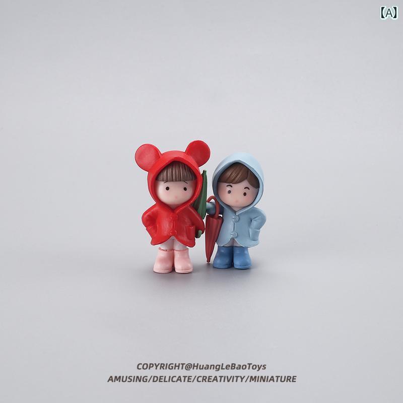 ミニチュア おもちゃ オブジェ インテリア 持株 傘 レインコート 小さめ 女の子 女の子 女の子 男の子 ..